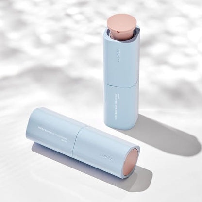 LANEIGE Water Bank Blue Hyaluronic Serum 30ml in sleek blue bottles showcasing hydration boost benefits