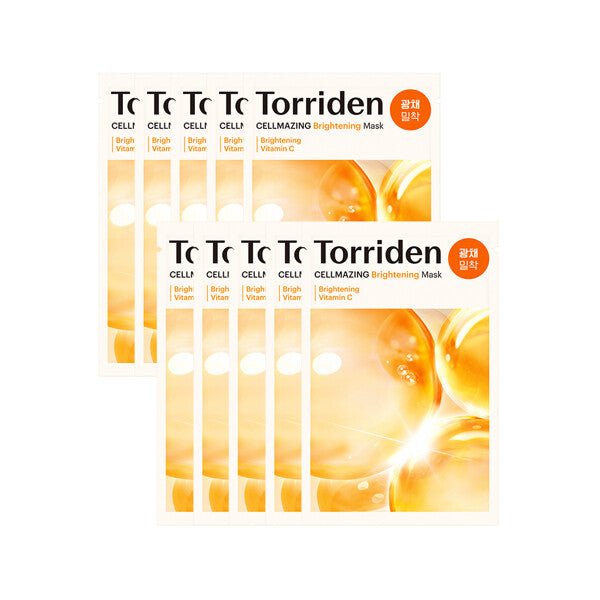 Torriden Cellmazing Vita C Brightening Mask Sheet 26ml X 10ea with brightening effect and Vitamin C glow design