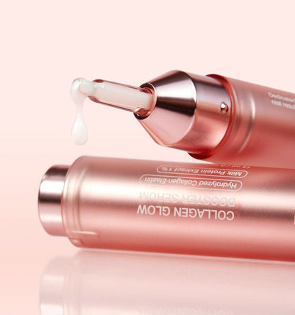 medicube Collagen Glow Booster Serum 15ml with dropper dispensing serum emphasizing deep absorption benefits