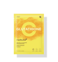 medicube Deep Vita C Glutathione Brightening Mask 27 X 5ea in bright yellow packaging with vitamin C design and glow icons