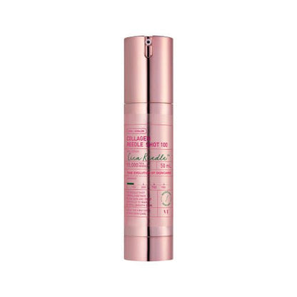 VT Collagen Reedle Shot 100 50ml in sleek pink bottle designed to boost elasticity for youthful skin benefits