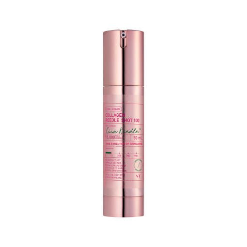 VT Collagen Reedle Shot 100 50ml in rose gold bottle designed to boost skin elasticity and firmness care