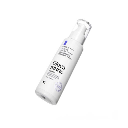 VT Glucamune Essence 100ml white bottle with pump cap designed for instant hydration skincare routine