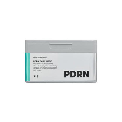 VT PDRN Daily Mask Sheet 30ea 350g in white and teal packaging offering hydration boost for skin care