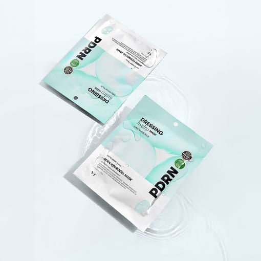 VT PDRN Hydrogel Mask Sheet 33g X 5ea in blue-green packaging highlighting deep hydration benefits