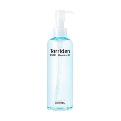 Torriden DIVE IN Low Molecular Hyaluronic Acid Cleansing Oil 200ml for deep cleansing in a clear pump bottle