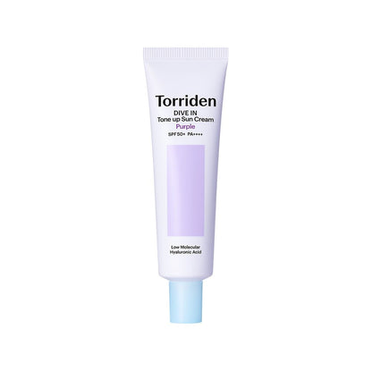 Torriden DIVE IN Purple Tone Up Sunscreen SPF 50+ PA++++ 60ml with Hydration Boost and hyaluronic acid