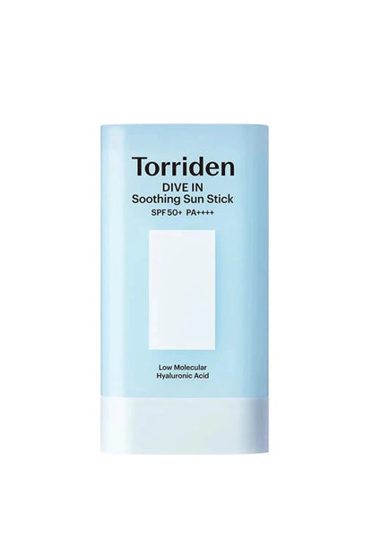 Torriden DIVE IN Soothing Sun Stick SPF 50+ PA++++ 19g with deep hydration and low molecular hyaluronic acid.