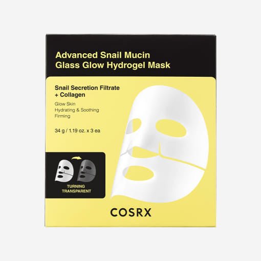 COSRX Advanced Snail Mucin Glass Glow Hydrogel Mask 34g X 3ea - Le Panda BEAUTÉ