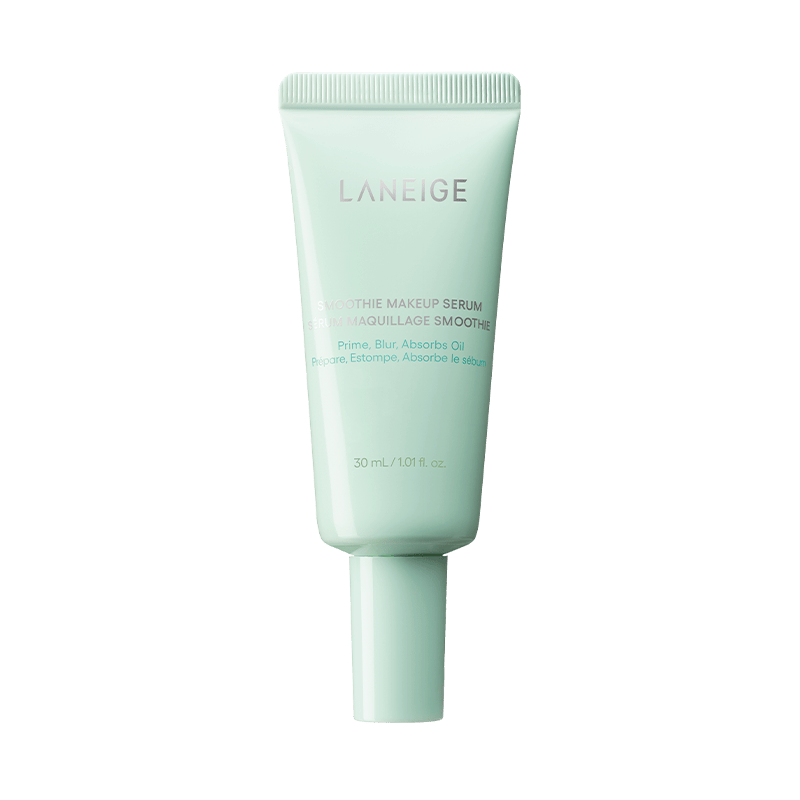 LANEIGE SMOOTHIE MAKEUP SERUM 30ml in pale green tube with matte finish for oil absorption and skin priming