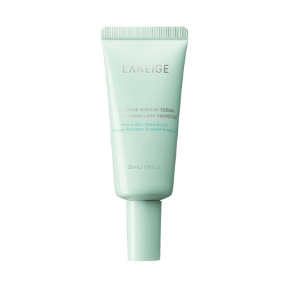 LANEIGE SMOOTHIE MAKEUP SERUM 30ml in pale green tube with matte finish for oil absorption and skin priming