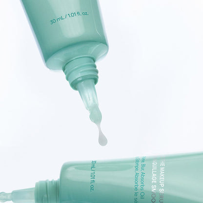 LANEIGE SMOOTHIE MAKEUP SERUM 30ml in pastel green tubes with matte finish and smooth serum texture on white background