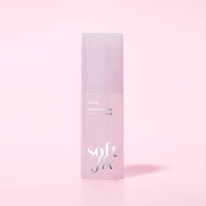 ETUDE Soft Fix Makeup Fixer 50ml in pastel pink bottle offering a long-lasting hold for makeup setting
