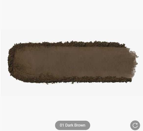 ETUDE Pang Pang Hair Shadow 3.5g swatch in dark brown showing natural appearance for hair coverage.