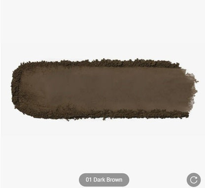 ETUDE Pang Pang Hair Shadow 3.5g swatch in dark brown showing natural appearance for hair coverage.