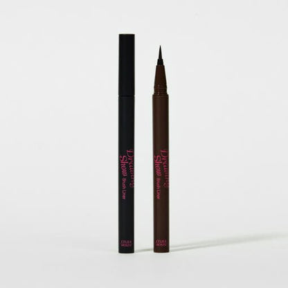 ETUDE Drawing Show Brush Eyeliner 0.6g in black and brown with precise tip for effortless application