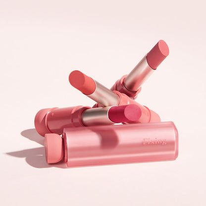 ETUDE Fixing Tint Bar 3.2g in three shades with a smooth texture for long-lasting wear and vibrant lip color
