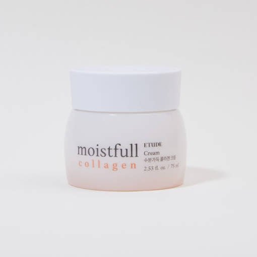 ETUDE Moistfull Collagen Cream 75ml in frosted jar designed for effective moisture retention care
