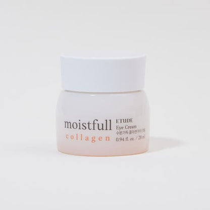 ETUDE Moistfull Collagen Eye Cream 28ml in white jar delivering deep hydration for delicate under-eye skin care