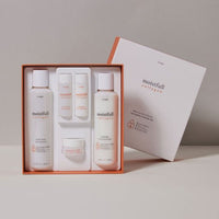 ETUDE Moistfull Collagen Skincare Duo Set with deep hydration formula in white bottles and jars inside peach-bordered box