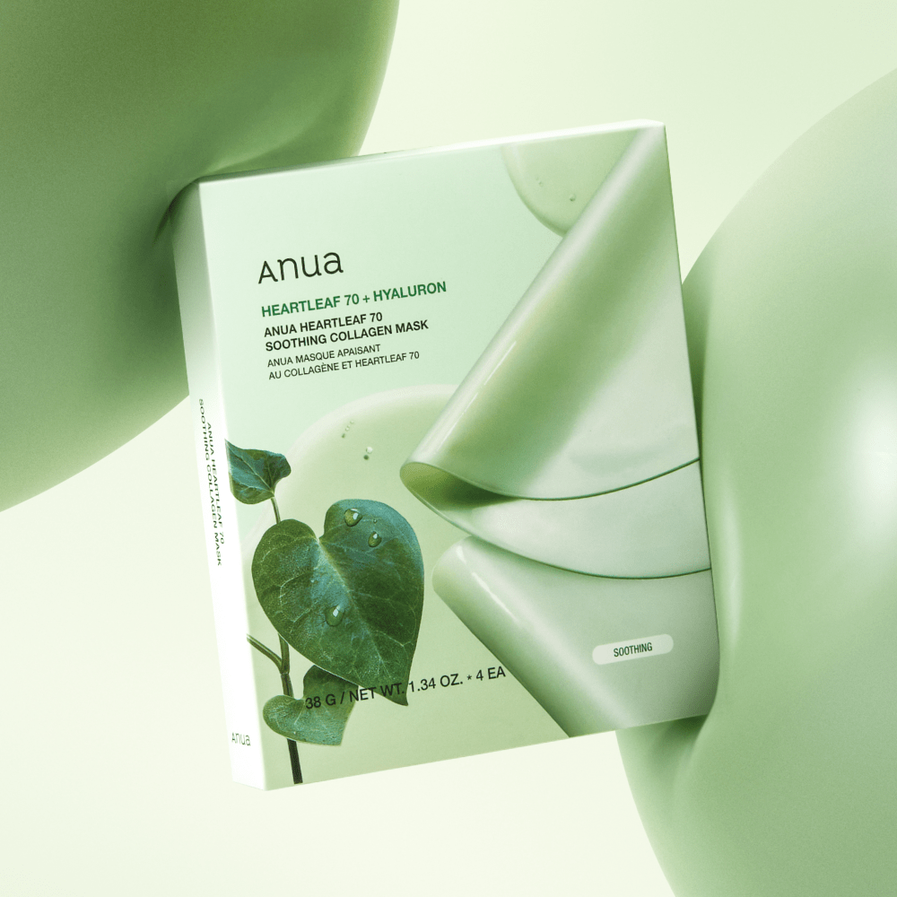 ANUA Heartleaf 70 Soothing Collagen Mask 38g X 4ea - Le Panda BEAUTÉ
