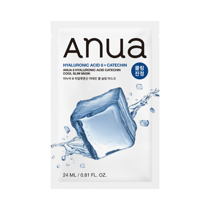 Anua 8 Hyaluronic Acid Catechin Cool Slim Mask Sheet 24ml X 10ea - Le Panda BEAUTÉ