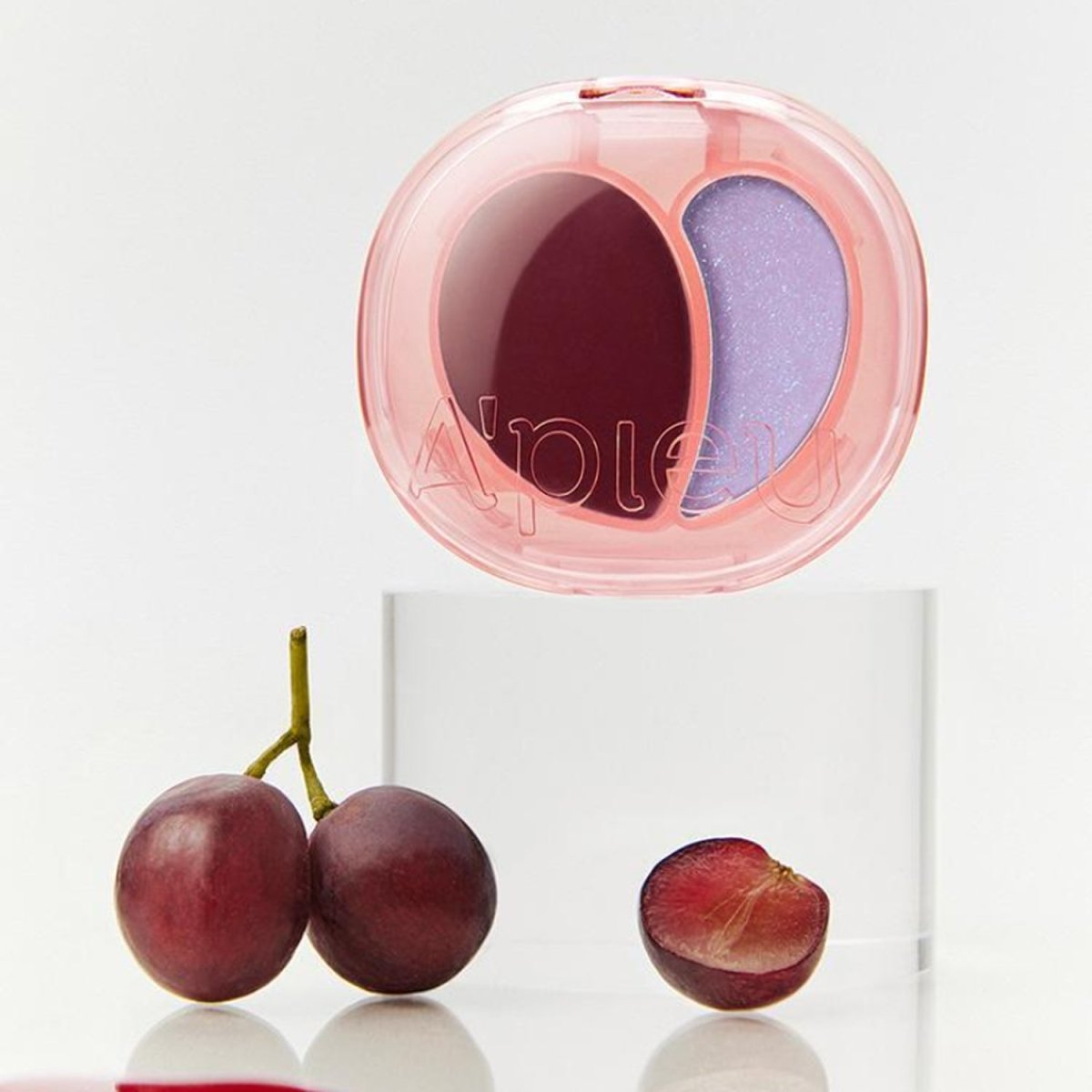 A'pieu Juicy Pang Mood Blending Lip & Cheek Balm 2.3g (6 colors) with plum red and violet shades for dual use.