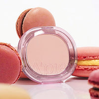 A'pieu Juicy Pang Pastel Blusher 3.7g (9colors) in soft pink shade with vibrant color, styled with pastel macarons