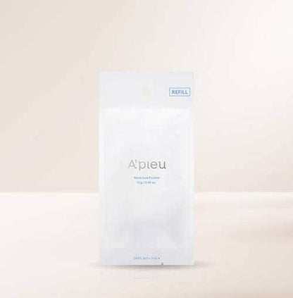 A'pieu Waterlock Finisher Set 13g+13g(Refill) in simple white refill pouch with matte finish benefits