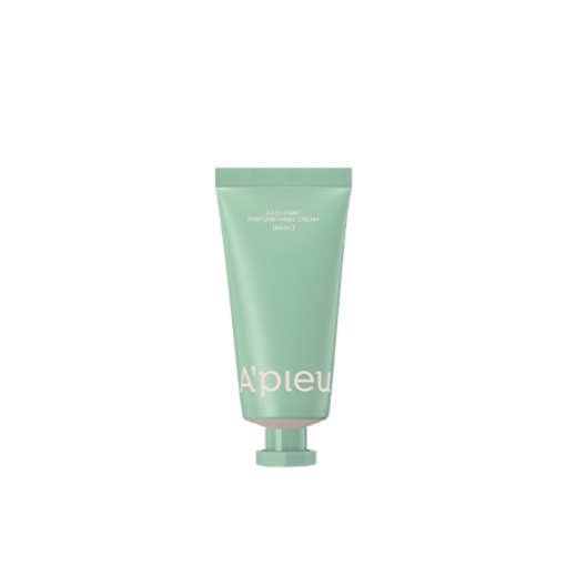 A'piew Juicy Pang Perfume Hand Cream 30ml #Basil in green tube offering deep hydration for soft, nourished skin