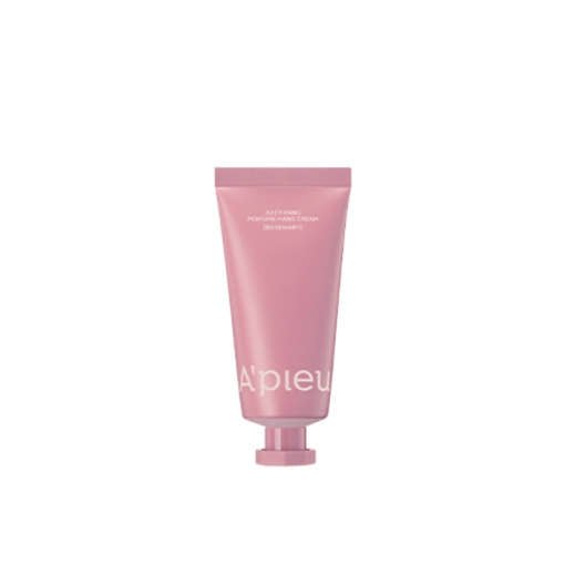A'piew Juicy Pang Perfume Hand Cream 30ml #Rosemary in pink tube with moisturizing formula for soft skin care