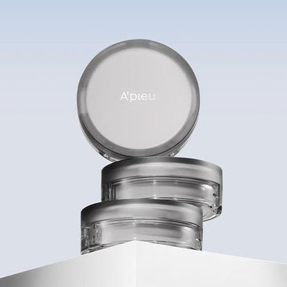 A'pieu Waterlock Finisher Super Velvet 13g in clear jars highlighting sebum control with a velvety finish effect