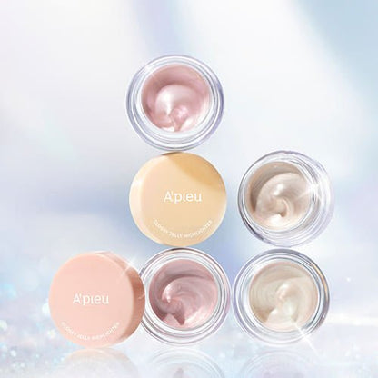 A'pieu Juicy Pang Glossy Jelly Highlighter 3.8g (2 Colors) in soft pastel tones for a luminous glow effect