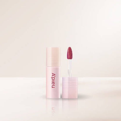 A'pieu Juicy Pang Dewy Glow Tint Mini 2g (3 Colors) with open applicator showing deep pink tint and hydration focus
