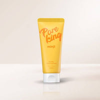 A'pieu Pore King Minji Trouble Cleansing Foam 200ml in bright yellow tube with thorough cleansing formula on light background