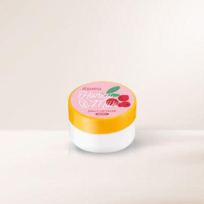 A'pieu Honey & Milk Daily Lip Mask 6g (3 Flavours) in berry scent with yellow lid for moisture boost care