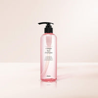 A'pieu Raspberry Vinegar Hair Shampoo 500ml bottle with moisturizing rinse for gentle hair care in soft pink packaging