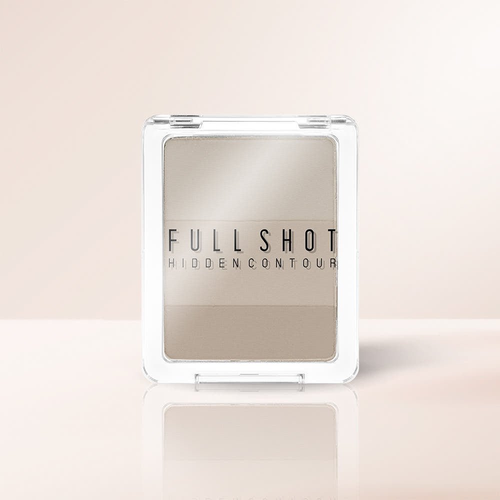 A'pieu Full Shot Hidden Shading #03 Top Gray contour palette with clear contour shades in sleek compact case