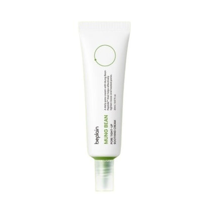 beplain Mung Bean Pore Tight-Up Soothing Cream 60ml in white and green tube for pore tightening and soothing care