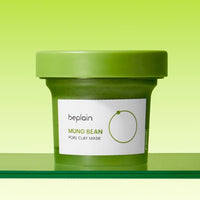 beplain Mung Bean Pore Clay Pack 200ml in green container for clearer skin and pore refining care