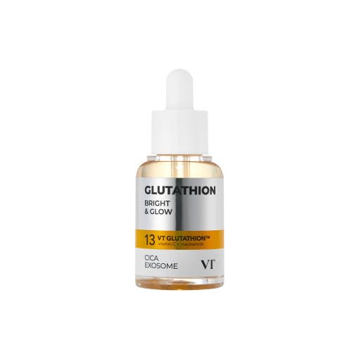VT G2 Glutathione Brightening Ampoule 30ml in clear dropper bottle delivering radiance boost for glowing skin benefits