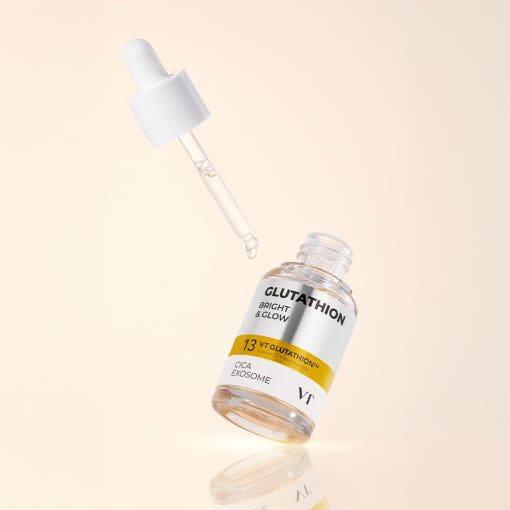 VT G2 Glutathione Brightening Ampoule 30ml clear serum bottle with dropper for radiance boost skincare benefits