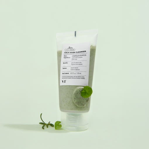 VT CICA MASK CLEANSER 120ml in clear tube with gentle cleansing and soothing centella asiatica extract benefits
