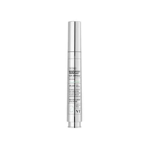 VT PDRN Reedle Shot Hair Ampoule 100dL LITE 15ml in silver bottle enhancing hair density and scalp vitality