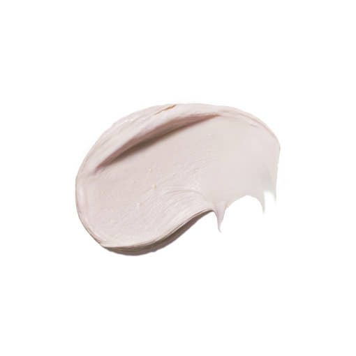 Smooth, creamy texture of exfoliating fig gelato pack cleanser on white background with soft pastel tone