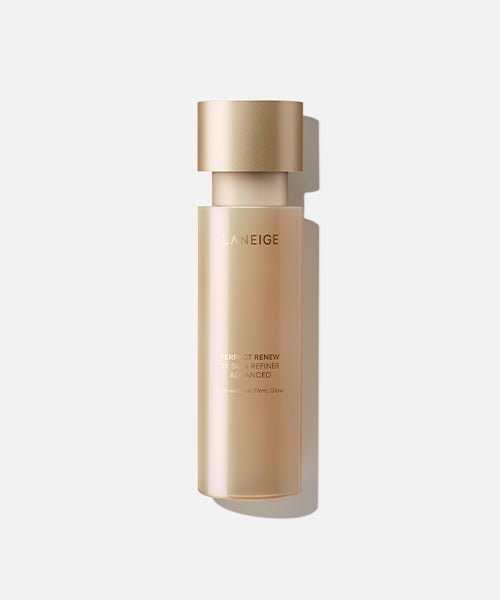 LANEIGE PERFECT RENEW 3X SKIN REFINER ADVANCED 150ml in frosted golden bottle for anti-aging skincare routine