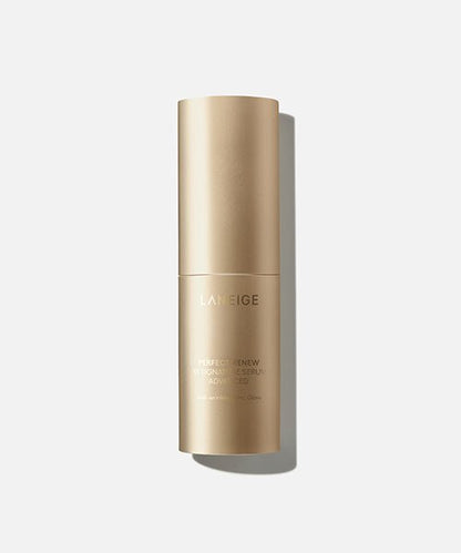 LANEIGE PERFECT RENEW 3X SIGNATURE SERUM ADVANCED 40ml in gold bottle designed for wrinkle reduction and skin renewal