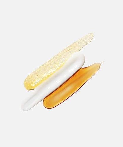LANEIGE PERFECT RENEW 3X SIGNATURE SERUM ADVANCED 40ml texture swatches showing wrinkle reduction formula layers