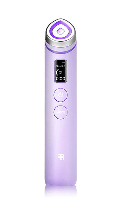 medicube AGE-R Booster Pro #Lavender facial device with advanced technology and digital display in sleek lavender design
