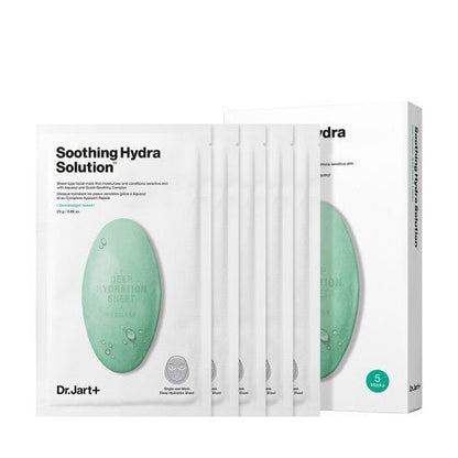 Dr.Jart+ DERMASK WATER JET SOOTHING HYDRA SOLUTION 25g x 5ea with individual packets and box for intensive hydration care
